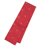 Crimson Handloom Kanchipuram Silk Saree With Stripes & Dual Pallu
