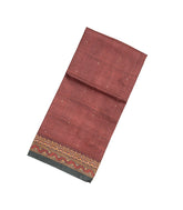 Dusty Pink Handloom Tussar Silk Saree With Printed Lord Ram Motifs-TU2688