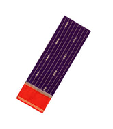 Violet Woven Art Crepe Saree With Zari Stripes & Contrast Border-BL5135