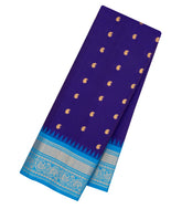 Purple Handloom Gadwal SICO Saree With Cotton Body & Silk Border-GA0383