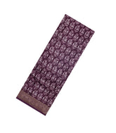 Lilac Printed Chanderi Cotton Saree With Zari Border-CC1576