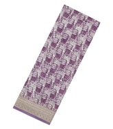 Lilac Printed Chanderi Cotton Saree With Floral Motifs-CC1440