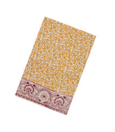 Taupe Woven Kalamkari Cotton Saree With Yellow Printed Motifs-KAL1156