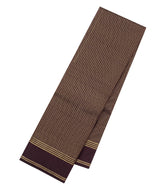 Dark Brown Woven Pure Silk Saree With Zari Checks-EC2605