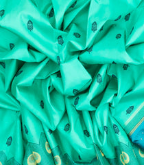 Aqua Green Handloom Rasaleela Silk Saree - KA12634