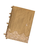 Gold Woven Tissue Jacquard Silk Saree With Embroidered Deer Motifs-EN1637