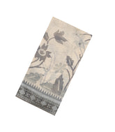 Taupe Printed Art Chanderi Saree With Jhalar-SY0017