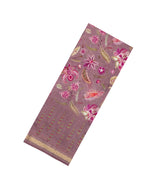 Lilac Printed Chanderi Cotton Saree With Floral Motifs-CC1749