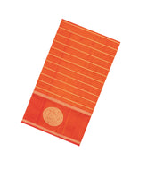Orange Handloom Silk Cotton Saree With Zari Stripes & Buttas-SC4825
