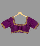 Violet Embroidered Festive Blouse