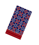 Blue Handwoven Orissa Cotton Saree With Tie & Dye Motifs-OR0891