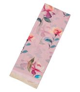 Baby Pink Woven Georgette Silk Saree With Printed Floral Motifs-PS0567