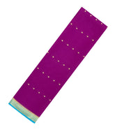 Purple Woven Mysore Silk Saree With Buttas-MS3423
