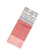 Peach Woven Synthetic Manipuri Silk Saree With Printed Motifs-BL3672