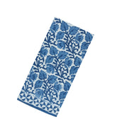 Indigo Printed Jaipur Cotton Saree With Floral Motifs-JC1896