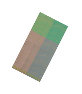 Aquamarine & Grey Handloom Soft Silk Saree With Chevron Motifs-SO4531