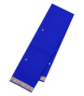 Blue Handloom Kanchipuram Silk Saree With Zari Buttas & Border-KA16177