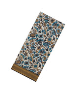 Taupe Printed Kalamkari Cotton Saree With Zari Border-KAL1213