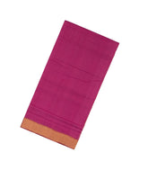 Magenta Handloom Mangalagiri Cotton Saree With Zari Border-MA0728