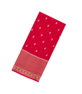 Red Woven Synthetic Dola Silk Saree With Printed Floral Motifs-BL4718