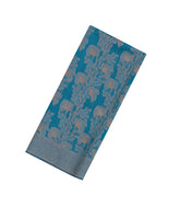 Sky Blue Woven Art Linen Saree With Floral Motifs-BL5648