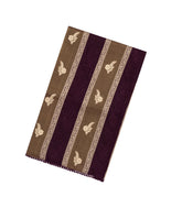 Dark Maroon Woven Synthetic Satin Saree With Floral Zari Motifs-BL4857