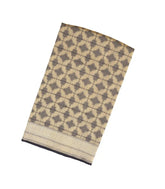 Cream Handloom Banarasi Silk Saree With Geometric Gradient Motifs-BE1292
