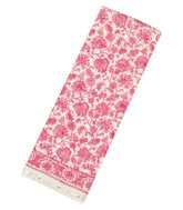 Peach Handloom Chanderi Cotton Saree With Printed Floral Motifs-CC1324