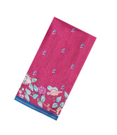 Pink Printed Synthetic Tussar Silk Saree With Contrast Border-SY0131