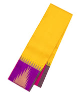 Yellow Handloom Korvai Kanchipuram Silk Saree With Contrast Border-KA15910