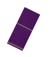 Purple Woven Mysore Silk Saree With Pure Zari Stripes-MS3291