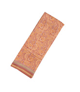 Peach Handloom Chanderi Cotton Saree With Printed Paisley Motifs-CC1233