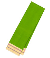 Light Green Handloom Korvai Kanchipuram Silk Saree With Cream Border-KA13304