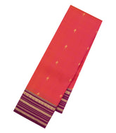 Dark Peach Handloom Soft Silk Saree With Buttas-SO4671