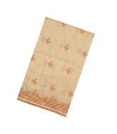 Cream Woven Blended Tissue Saree With Embroidered Floral Motifs-BL4888