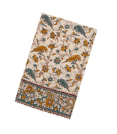 Cream Printed Kalamkari Cotton Saree -KAL1235
