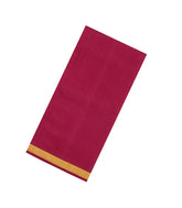 Crimson Handloom Kanchipuram 9 Yards Silk Saree With 12 Muthu Border-KA15743