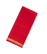 Red Woven Mysore Crepe Pure Zari Silk Saree With Floral Zari Border-MS3139