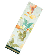White Woven Silk Saree With Printed Floral Motifs-PS0537