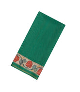 Sea Green Printed Synthetic Tussar Silk Saree With Contrast Border-SY0100