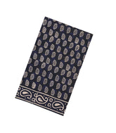 Black Pritned Jaipur Cotton Saree With Floral Motifs-JC1584