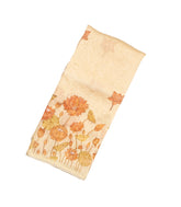 Cream Handloom Linen Saree With Printed Floral Motifs
