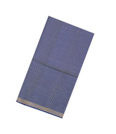 Blue Woven Tussar Silk Saree With Wave Motifs & Zari Border-TU3539