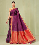 Magenta Handloom Soft Silk Saree With Kamalam Buttas-SO4048