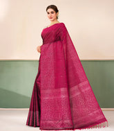 Magenta Handloom Soft Silk Saree With Zari Buttas-SO4720