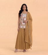 Mustard festive sharara set-RC5637