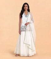 White Embroidered Festive Sharara Set-RC5646