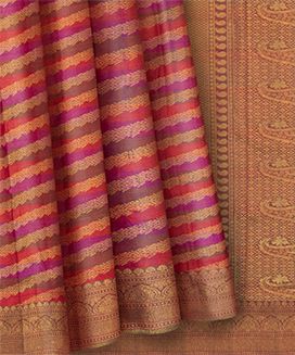 Multi Colour Handloom Grand Reversible Silk Saree