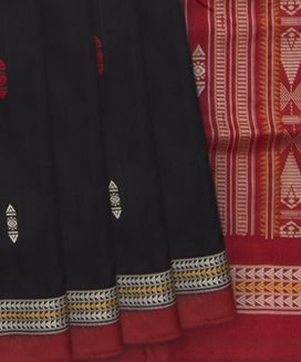 Black Handwoven Orissa Silk Sari
