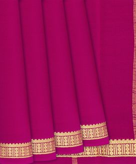 Pink Mysore Plain Crepe Silk Saree

